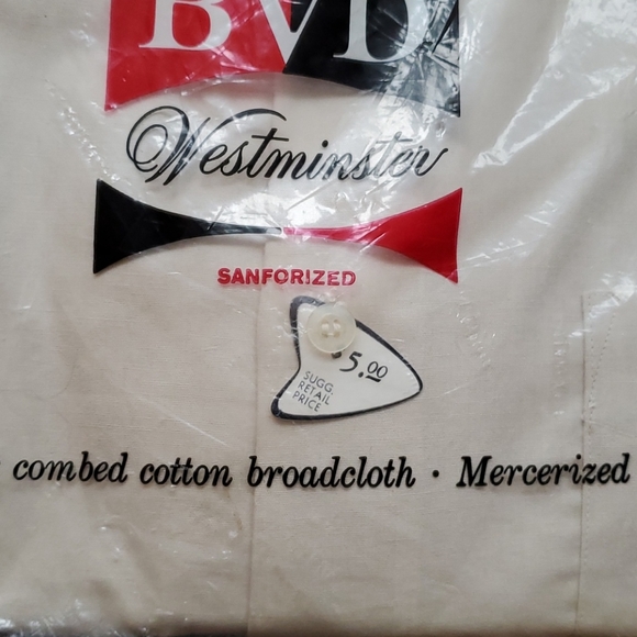 Vintage BVD Westminster 1960's shirt 16 collar - Picture 3 of 6